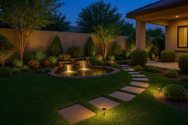 نظام ري ونوافير في حدائق الخرج