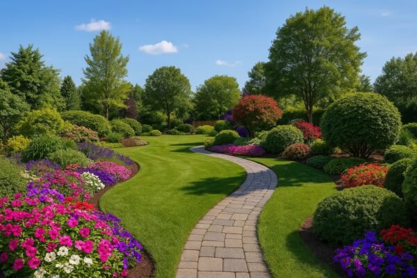 حديقة منزلية منسقة في حي الشفاء بالرياض