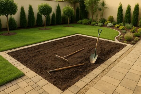 تجهيز أرض الحديقة في الرياض