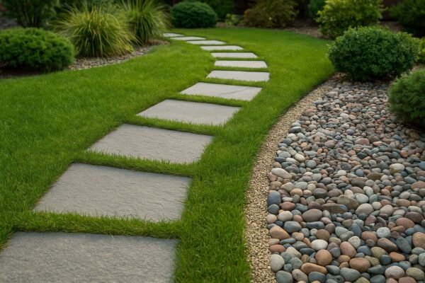 الممرات الحجرية في حدائق الرياض