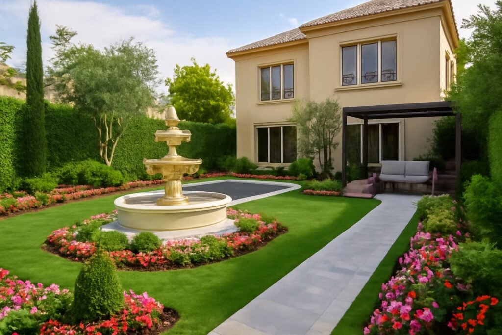تنسيق حدائق فلل فاخره بالرياض