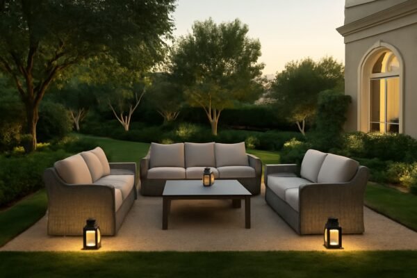 جلسات خارجية في حديقة فاخرة بالرياض