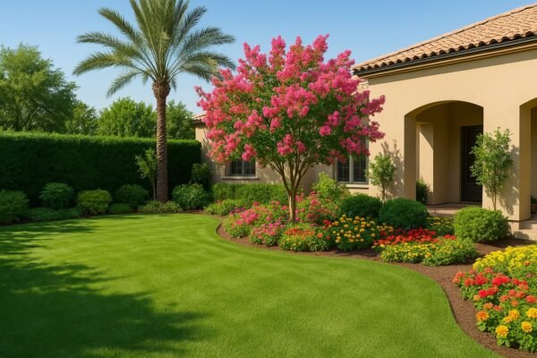 حديقة منزلية خضراء في الرياض