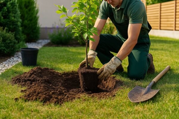 زراعة الأشجار والنباتات في حدائق الرياض