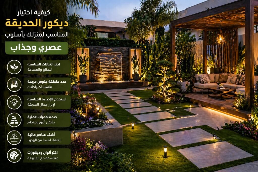 كيفية اختيار ديكور الحديقة